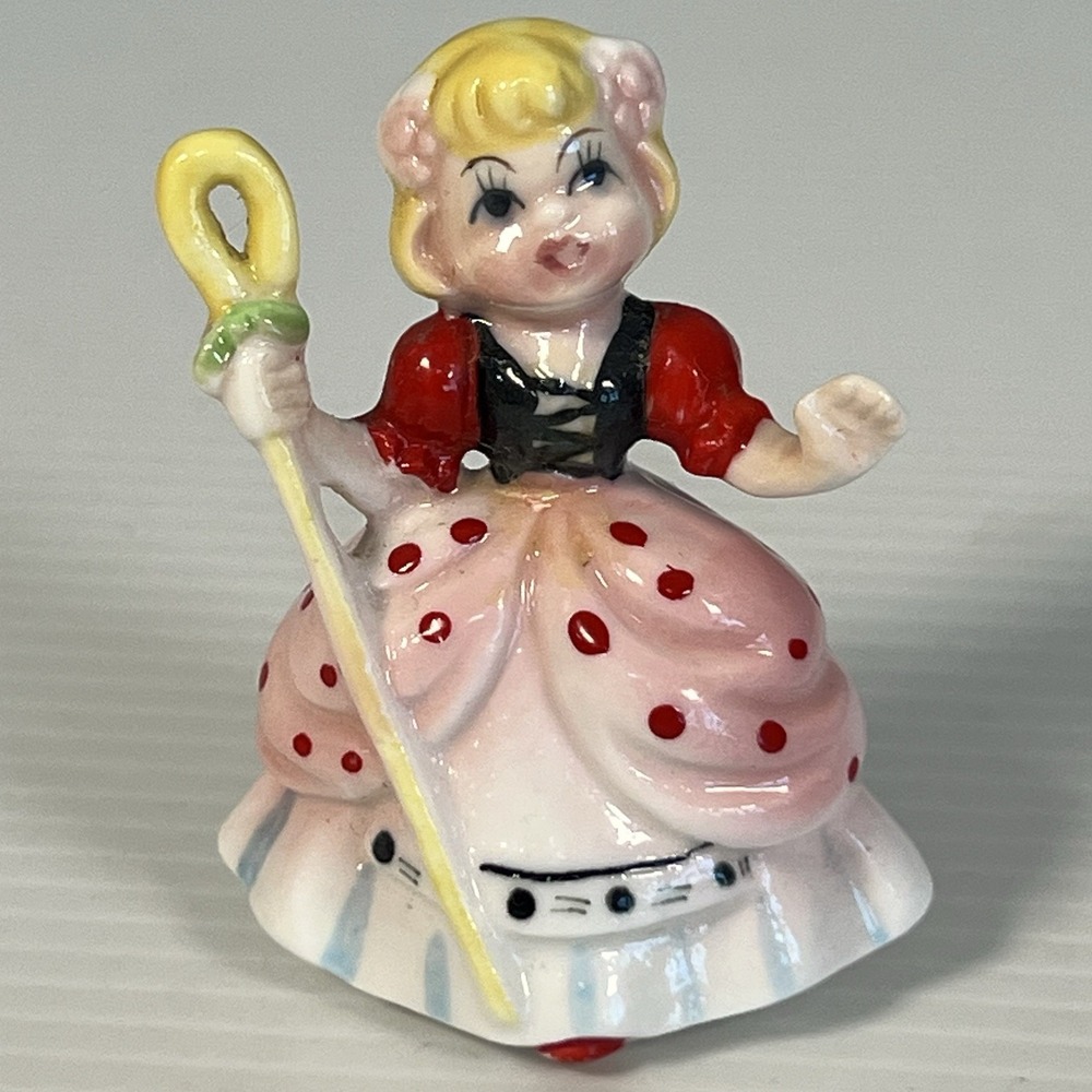 1960's Little Bo Peep Miniature Bone China Nursery Rhyme Figurine 2"
